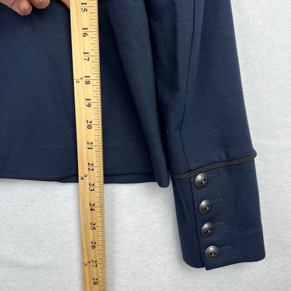 EUC Cabi M In The Band Knit Navy Blue/Black Military Style Pockets Blazer Jacket - Picture 12 of 12